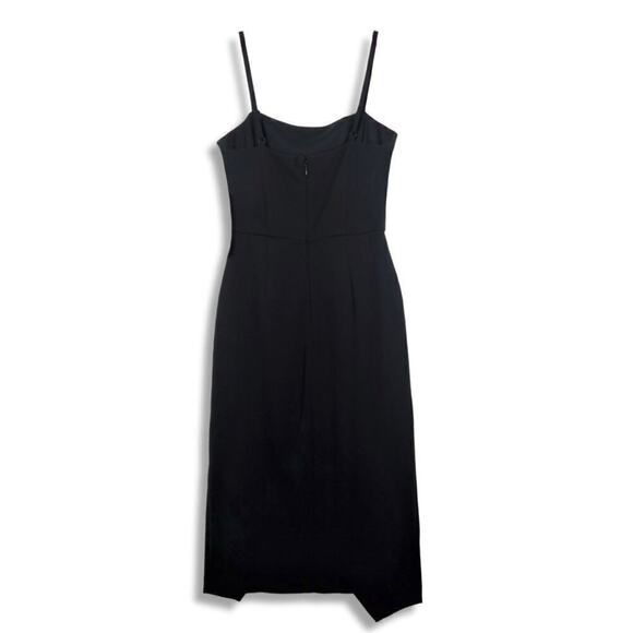 New! Betsey Johnson Women's Square Neck Gathered Asymmetric Hem Mini Dress - Picture 4 of 5
